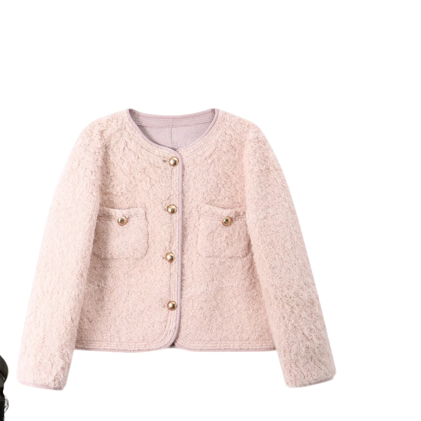 【封后轻奢设计】秋冬新款简约百搭毛绒外套8685079
