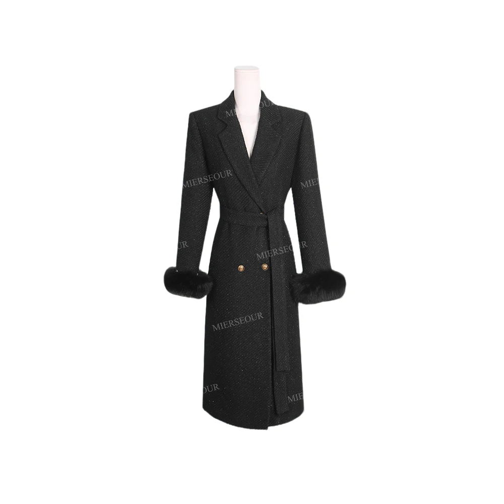 2024冬季翻领小香风白鸭绒大衣外套1865356