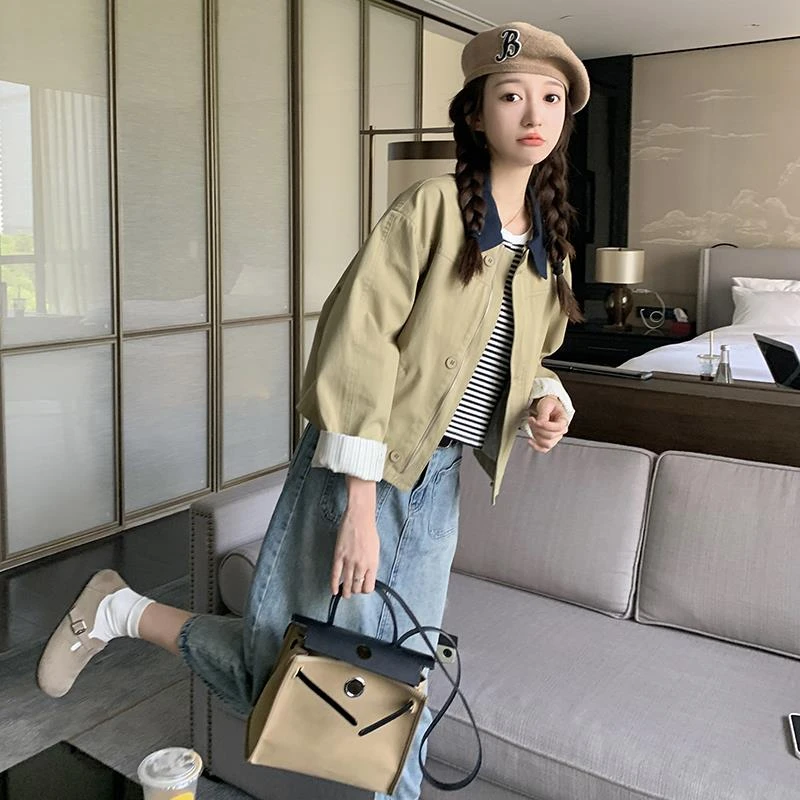 小个子时髦风衣外套女春秋季2025新款设计感小众宽松百搭夹克上衣