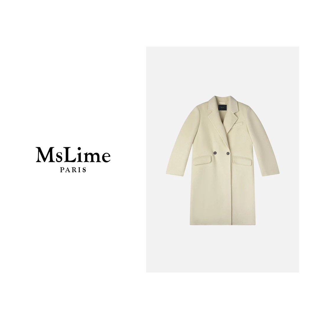 王嬛嬛MsLime“白浅”25年新款驼绒+桑蚕丝毛呢外套 HC2D2968