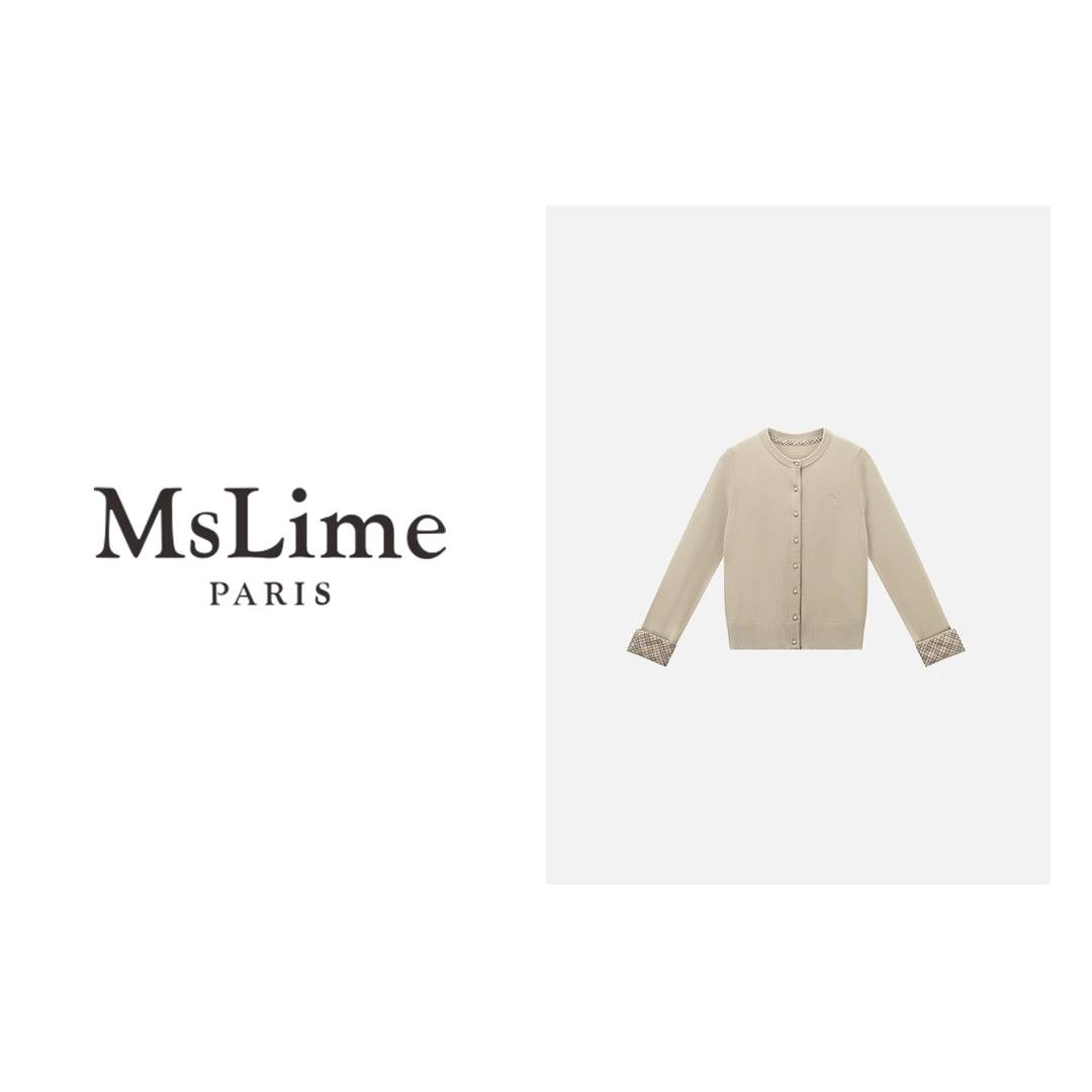 王嬛嬛MsLime24年新款休闲气质时尚百搭上衣开衫毛针织衫HC2C1303