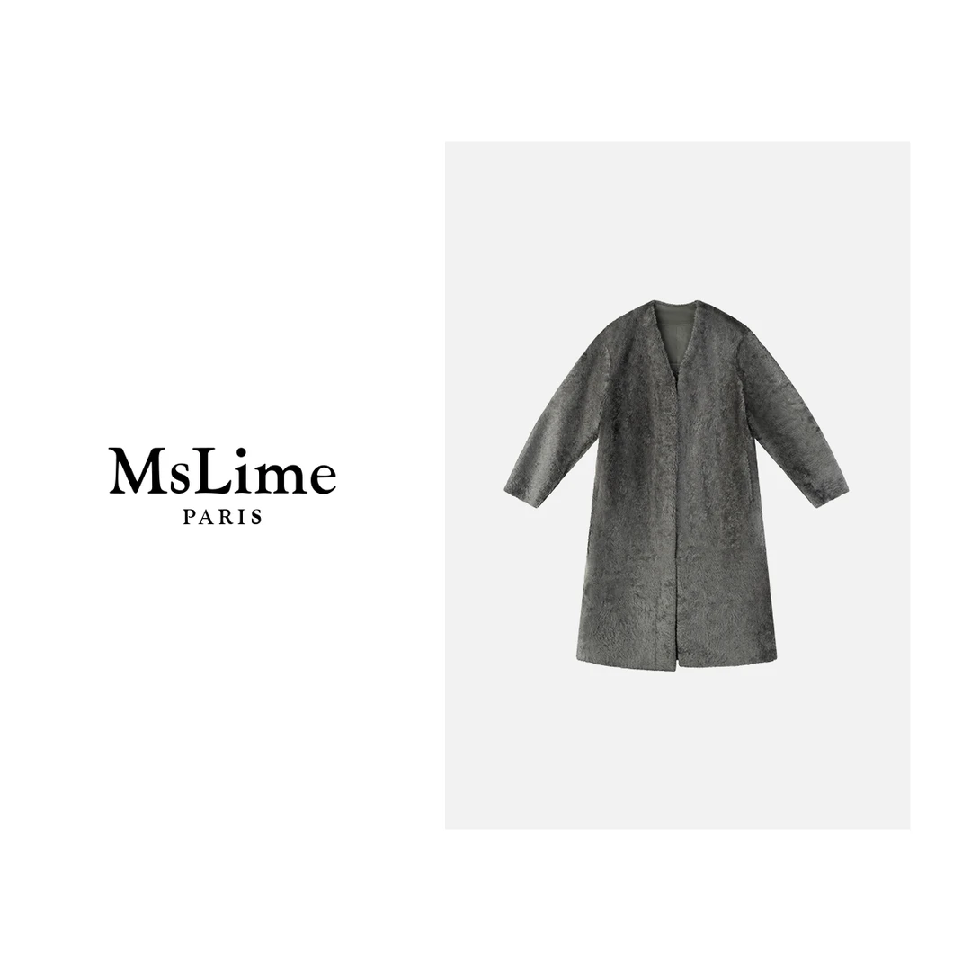 王嬛嬛MsLime“慢调巴黎”25年新款时尚休闲百搭皮毛外套 HC2D3242