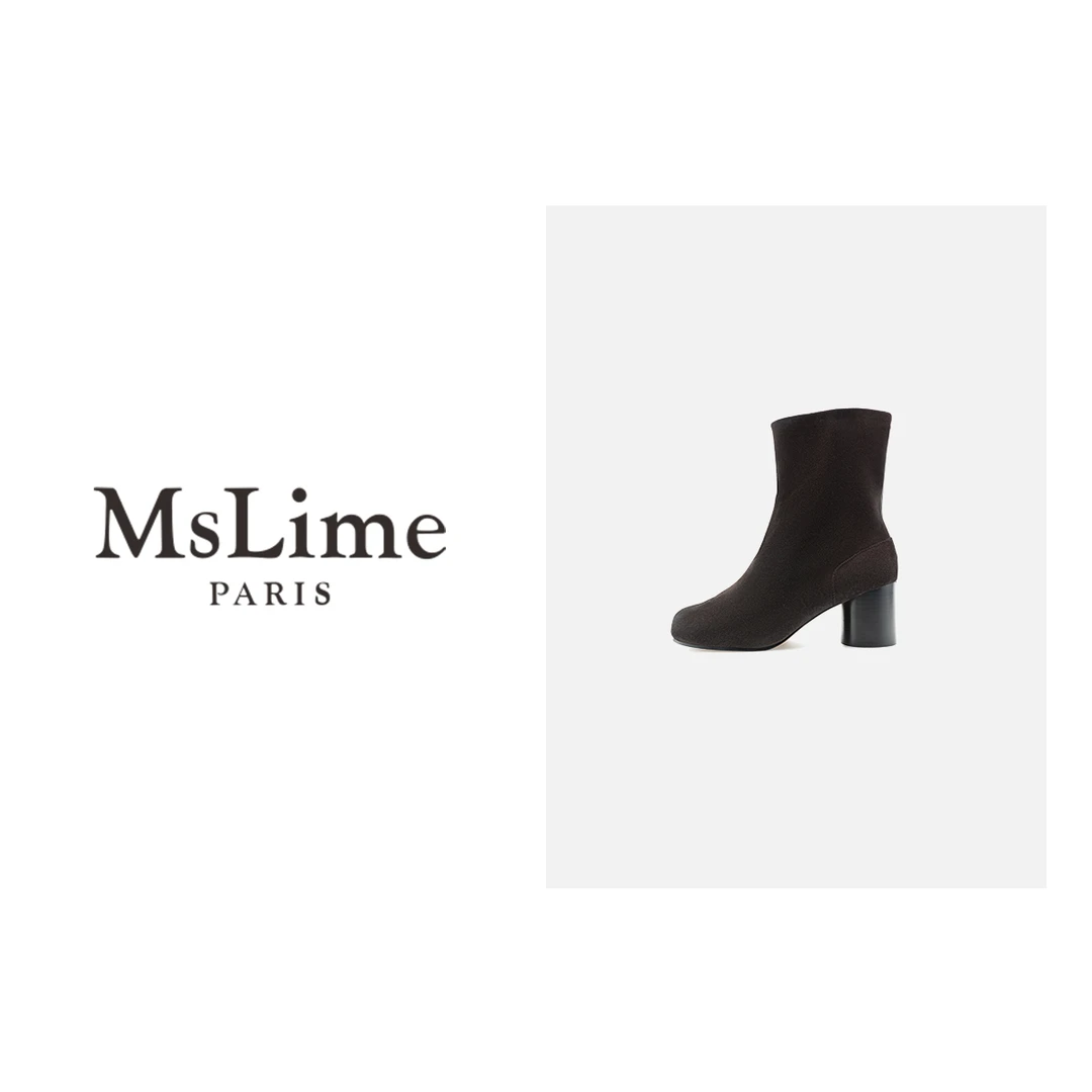 王嬛嬛MsLime24年新款时尚休闲气质百搭靴子 HC2C1740