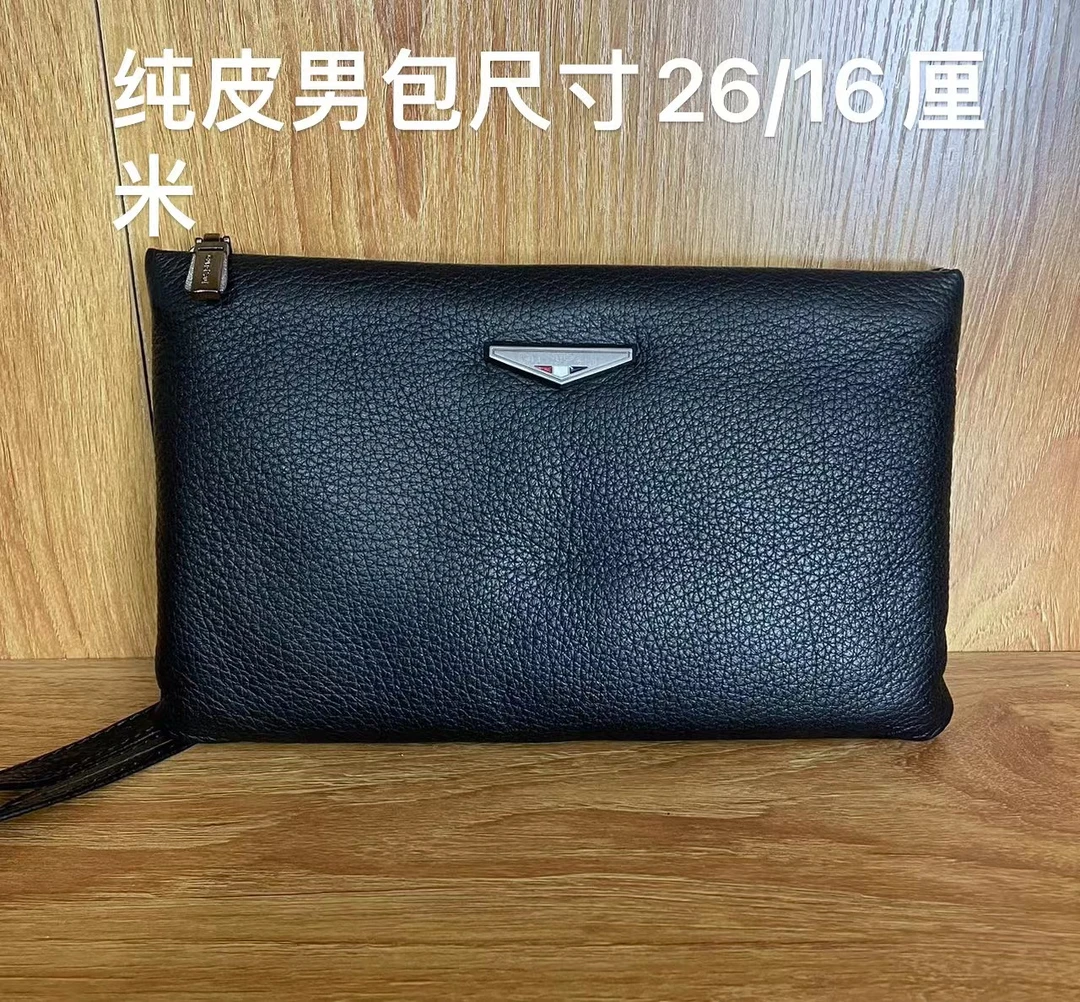 8709古维思保罗摔纹牛皮男士手拿包休闲时尚高品质百搭潮流手抓包