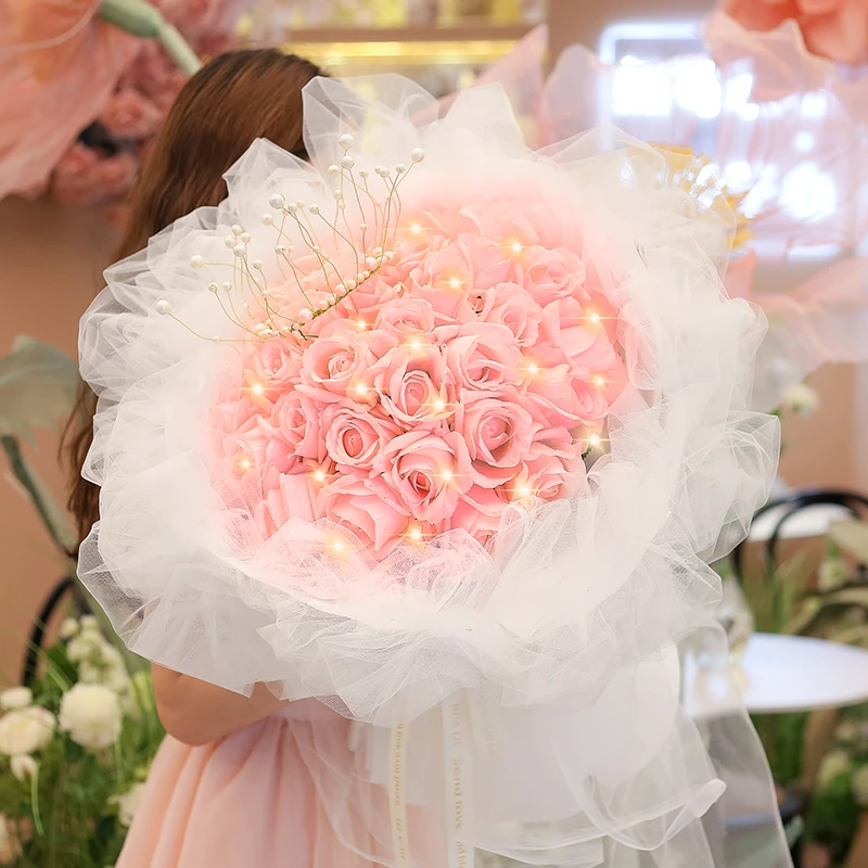 全国鲜花速递戴安娜粉玫瑰33朵同城配送送女友送闺蜜推荐生日礼物