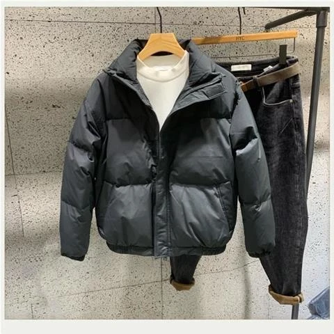 羽绒服男冬季新款潮流帅气短款面包服轻薄加厚保暖韩版潮牌外套男