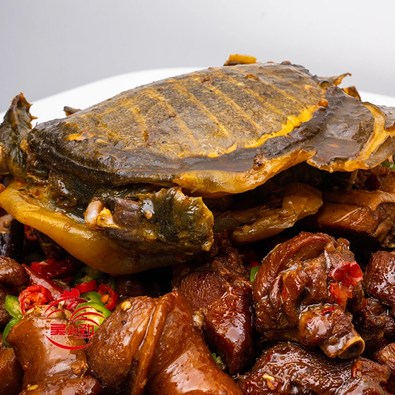 安徽特色美食霸王鳖鸡甲鱼烧鸡香辣卤味特产3斤固形物2斤