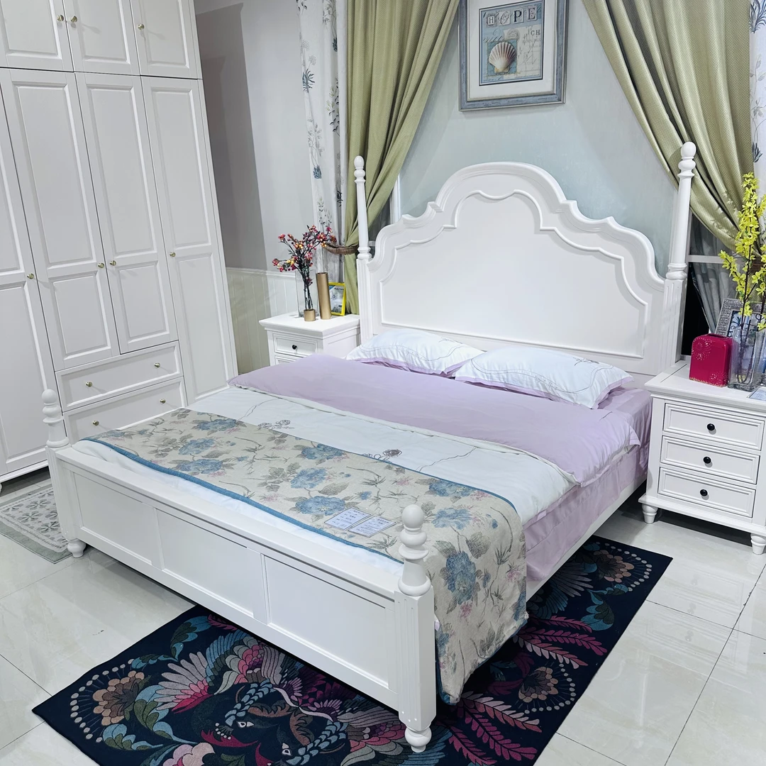【品牌代工】安娜床法式风格全原木公主床双人床主卧床法式实木床