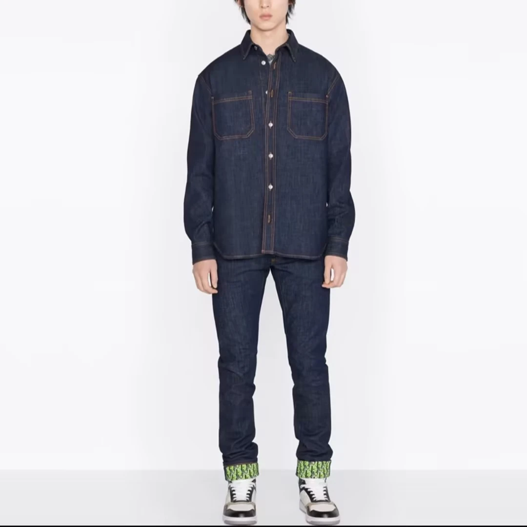 全新未使用 DIOR/迪奥 深蓝色牛仔外套 124867 休闲 时尚百搭潮流