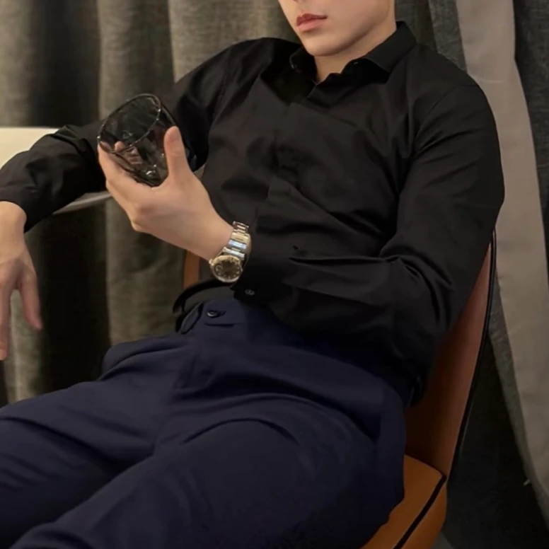 全新未使用 DIOR/迪奥 金蜜蜂黑色长袖衬衫休闲时尚百搭  115109