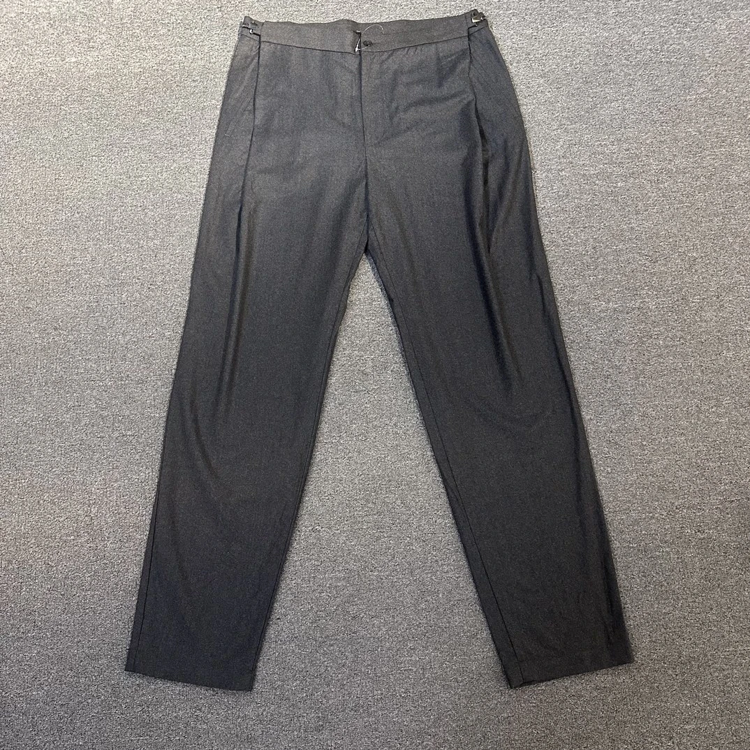 全新未使用 GIORGIO ARMANI/阿玛尼  男士灰色 羊毛休闲裤 146739