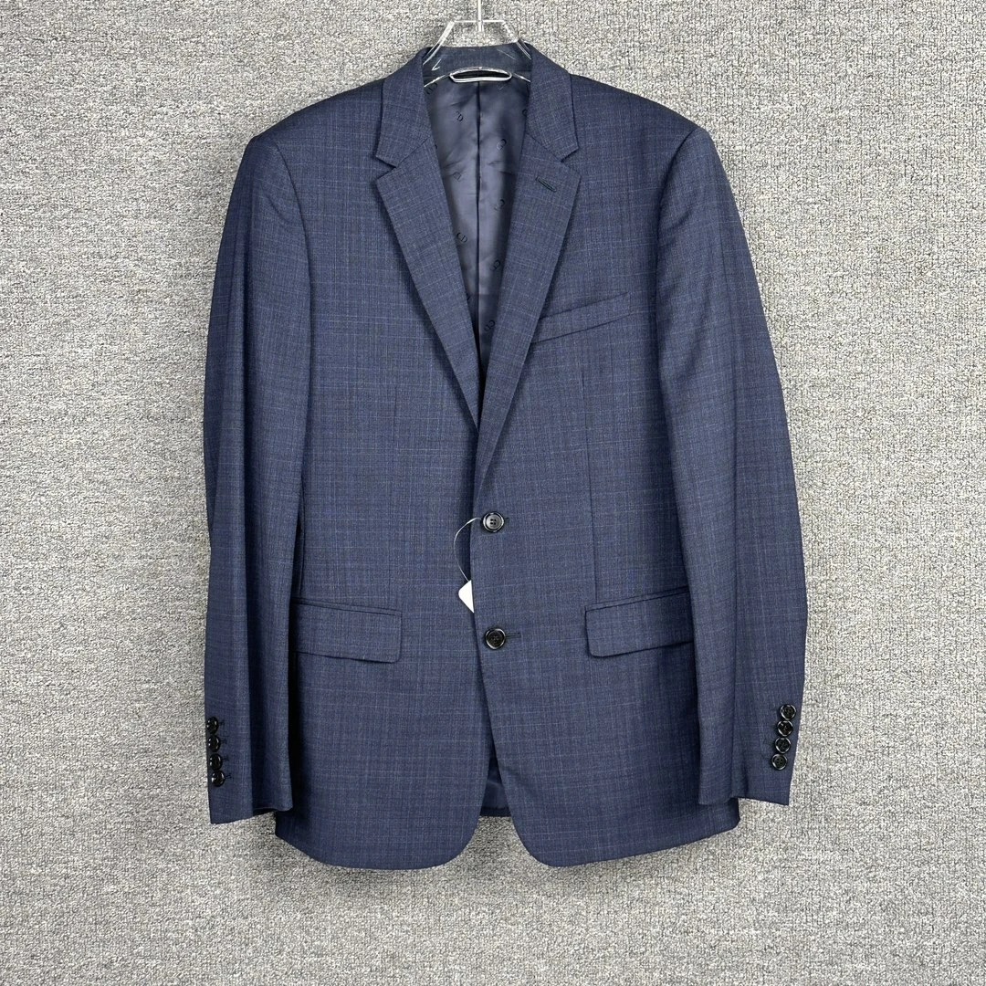 全新未使用 DIOR/迪奥 男士藏蓝色雪花格纹套西经典百搭款 128911