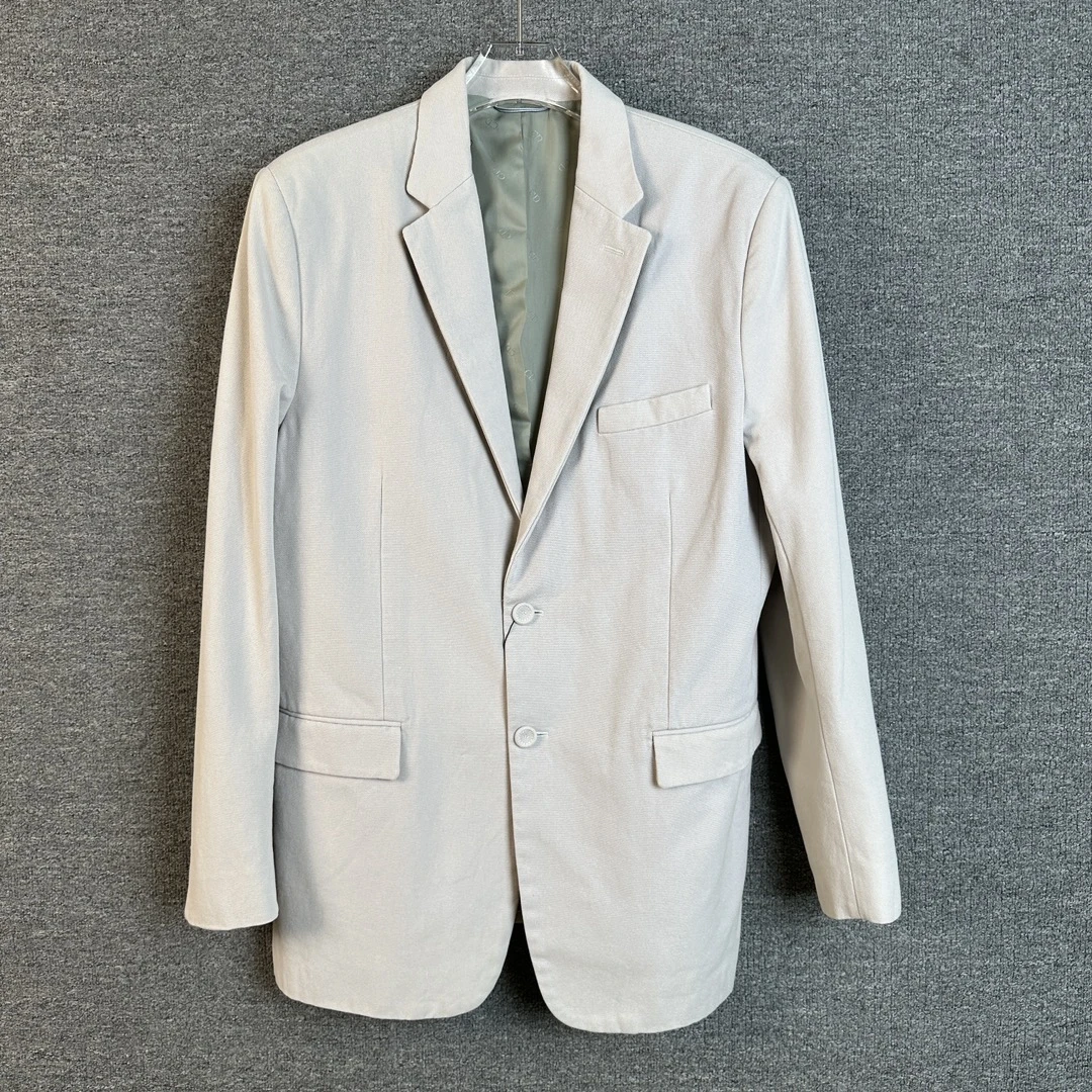 全新未使用 DIOR/迪奥 男士浅米色全棉休闲单西129352时尚百搭