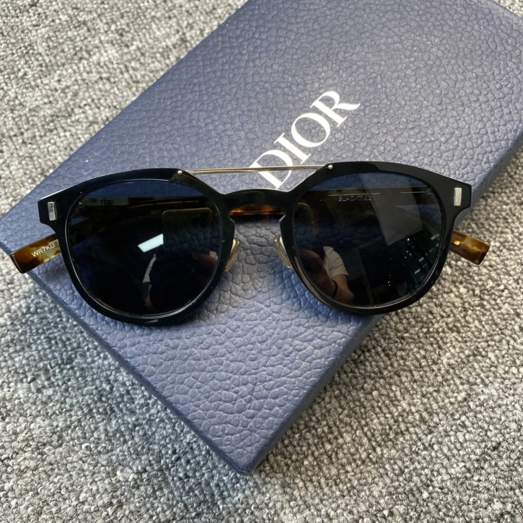 全新未使用 DIOR/迪奥 Dior男士眼镜进口镜片玳瑁镜腿 101860