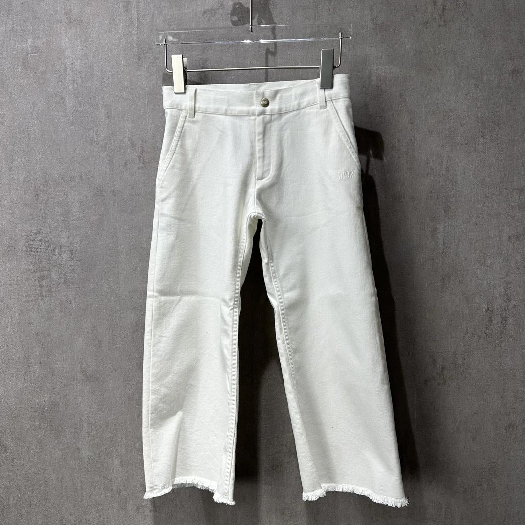 全新未使用 DIOR/迪奥 Dior 白色牛仔裤休闲裤春夏修身124949