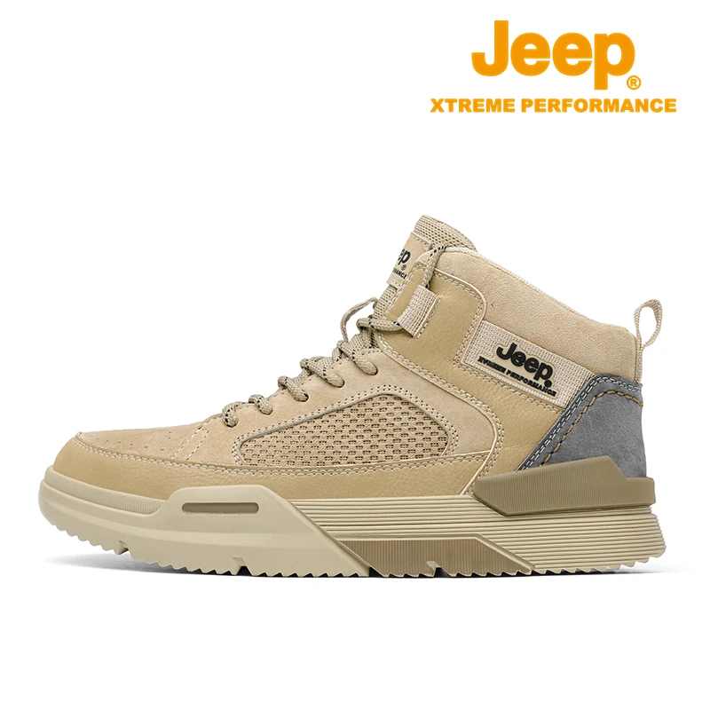 JEEP/吉普户外运动休闲鞋男秋季新款时尚英伦风高帮马丁靴男鞋子