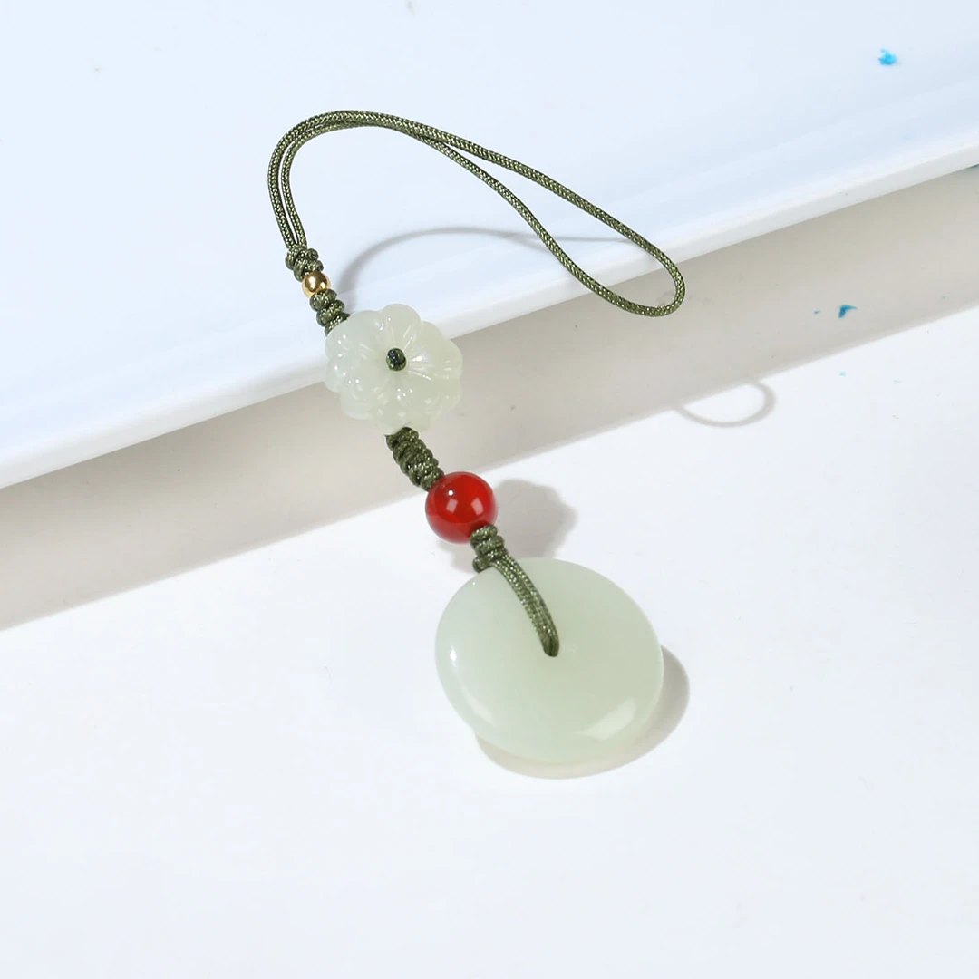 H【麦子家族年货节】天然和田挂件吊坠平安扣玉坠D0665