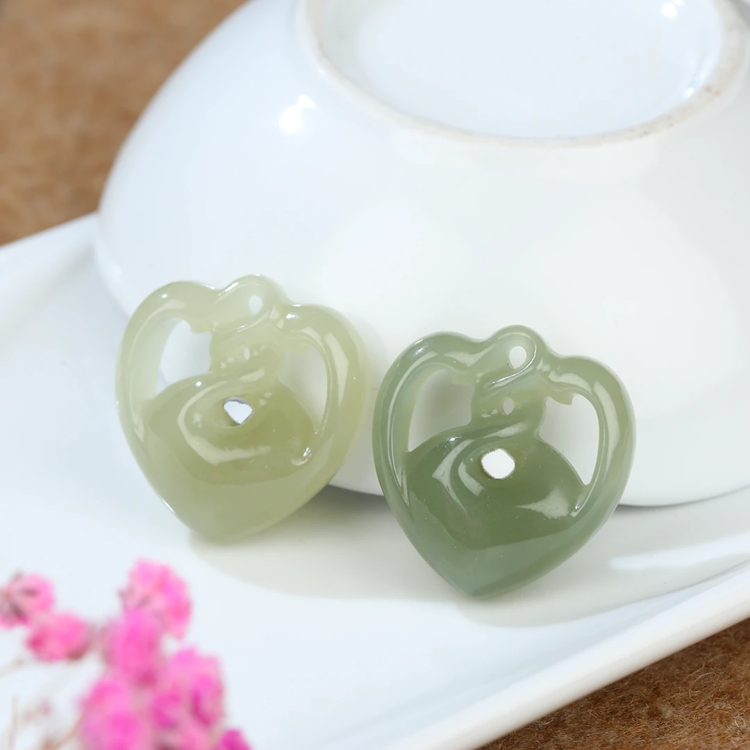 HW【麦子家族】天然和田玉挂件吊坠心牌多样性发1 JY026