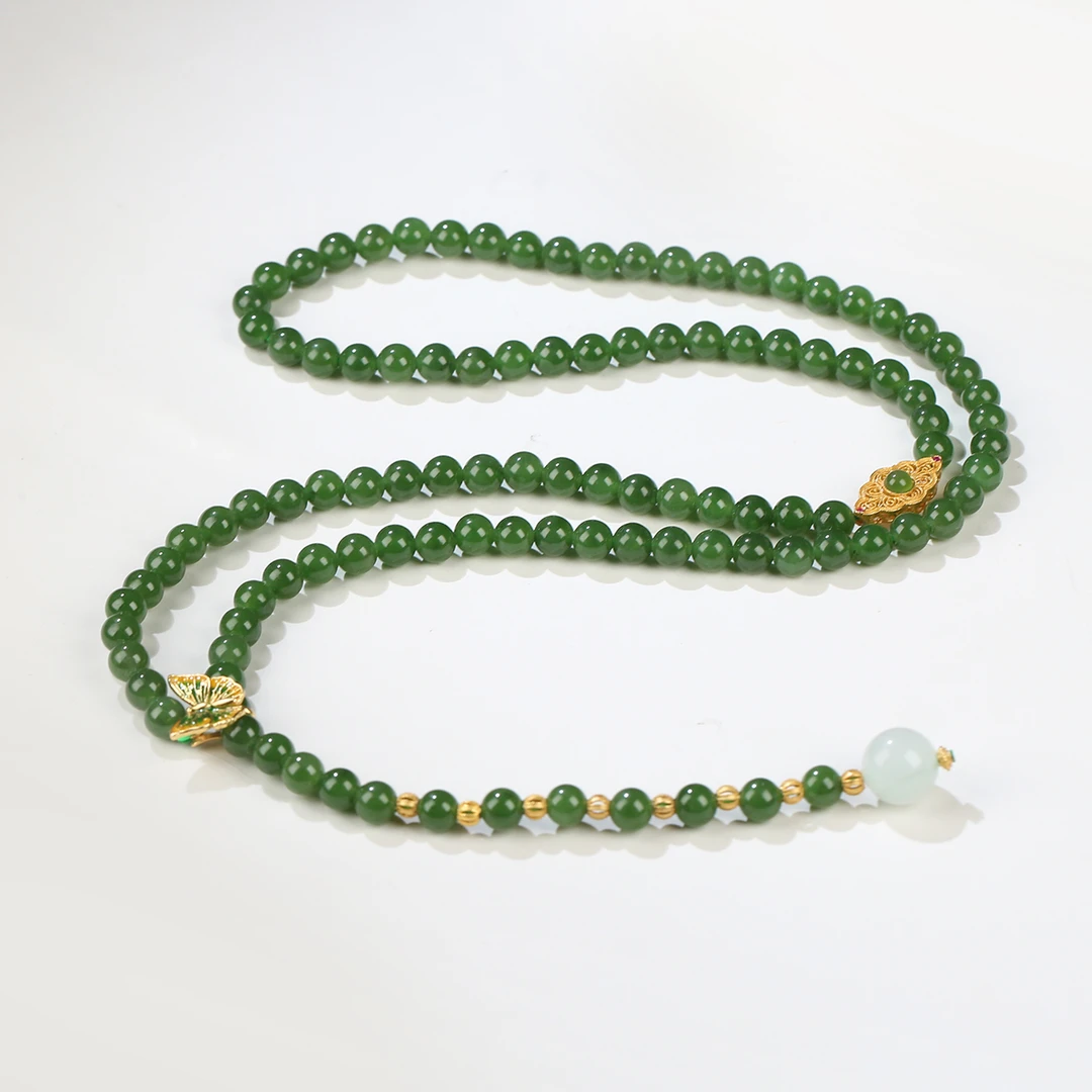 HW【麦子家族夏日特惠】天然和田玉碧玉卡5-6项链百搭JY1-003