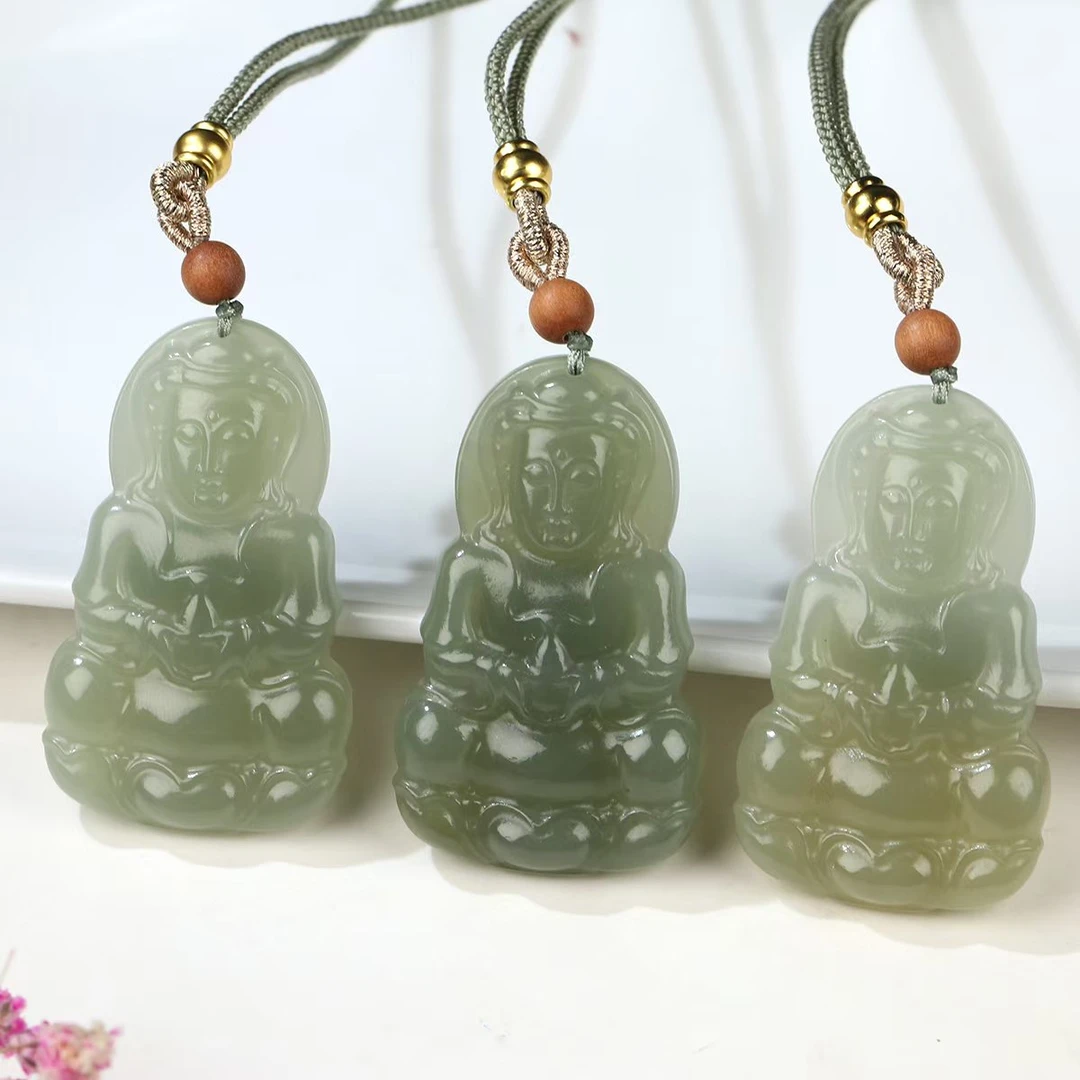 【麦子家族年货节】天然和田挂件观音吊坠百搭多样性发1 JY5-021