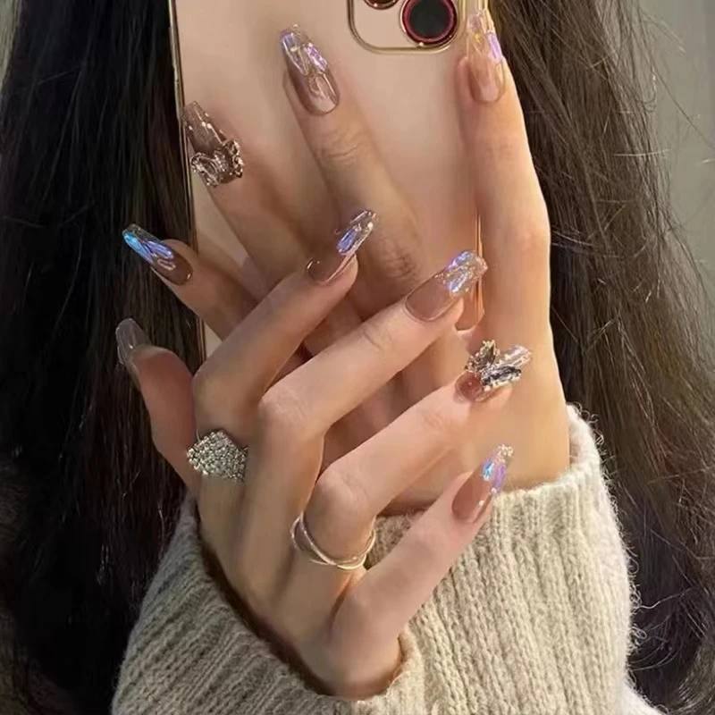 Y-30(长款)金蝶糖色时尚穿戴美甲