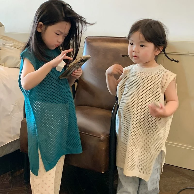 夏季新款儿童镂空针织衫23265