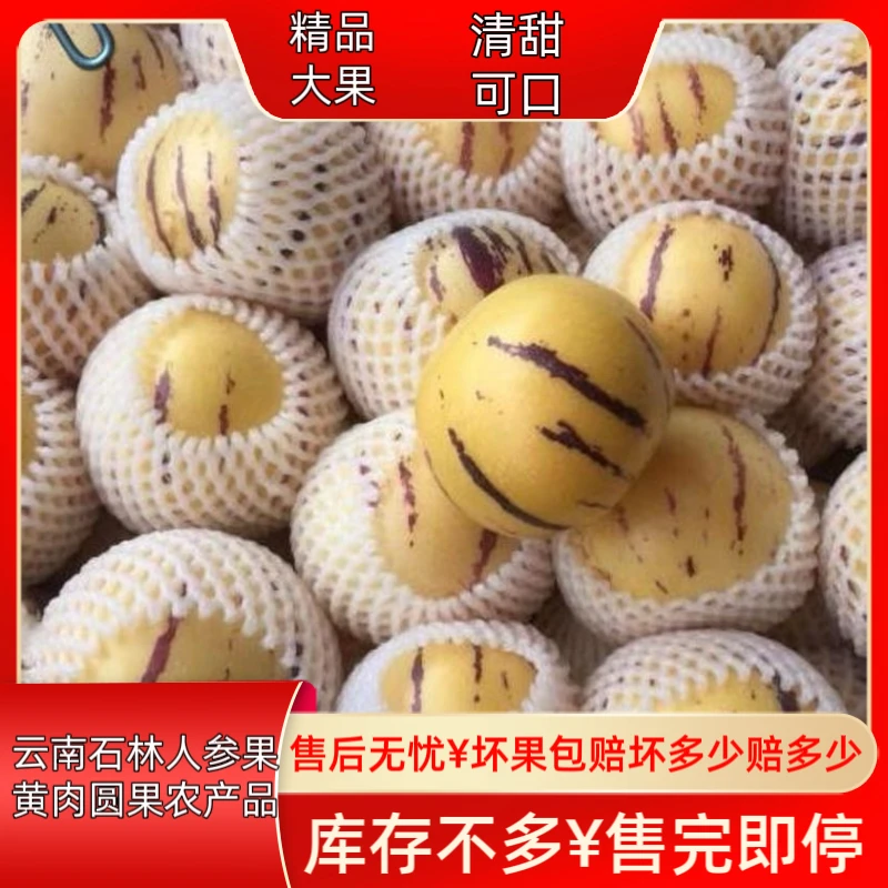 石林人参果树熟新鲜采摘清甜低糖黄心圆果精选大果多汁应季甄选