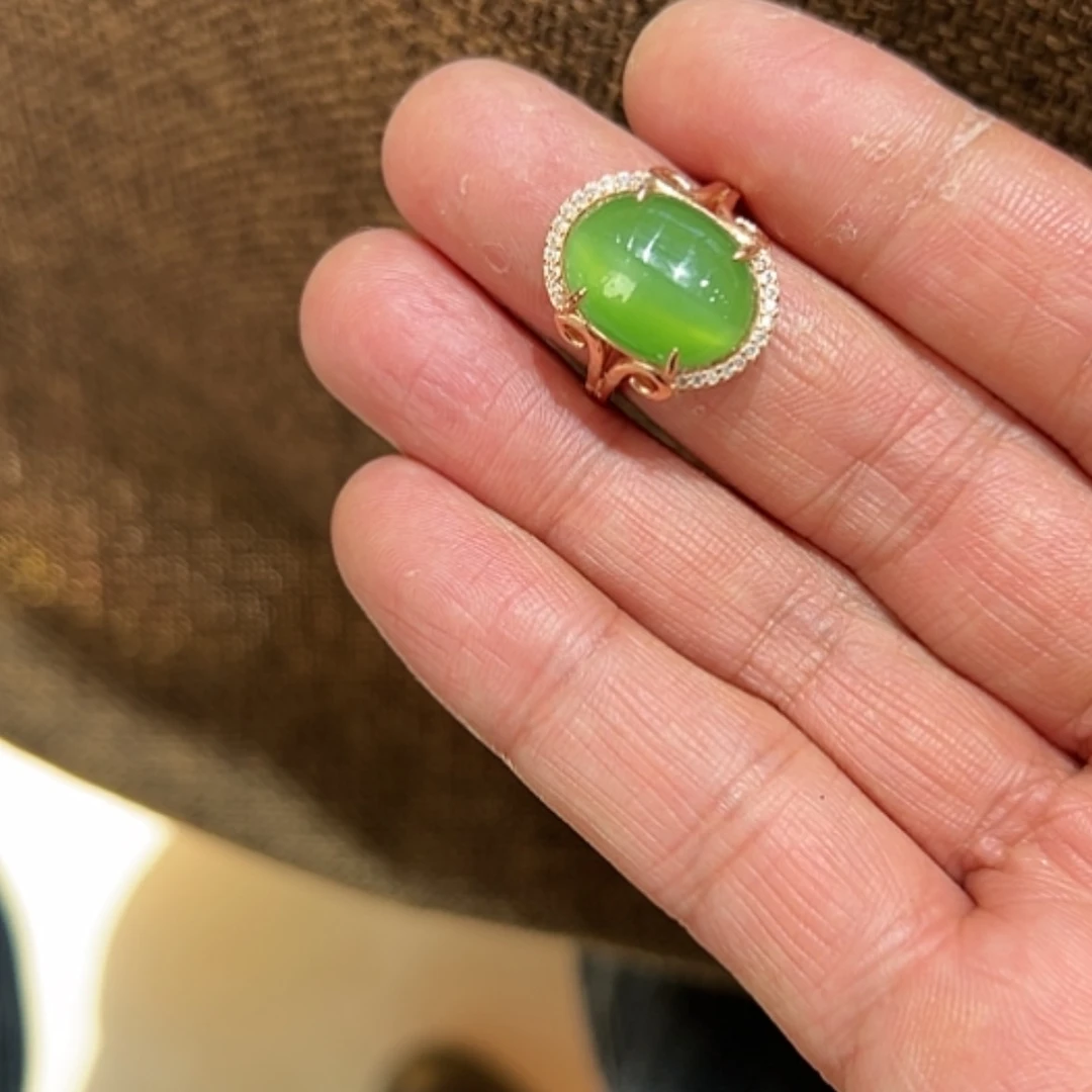 【闪购商品】和田玉（碧玉）戒指未镶嵌白****具