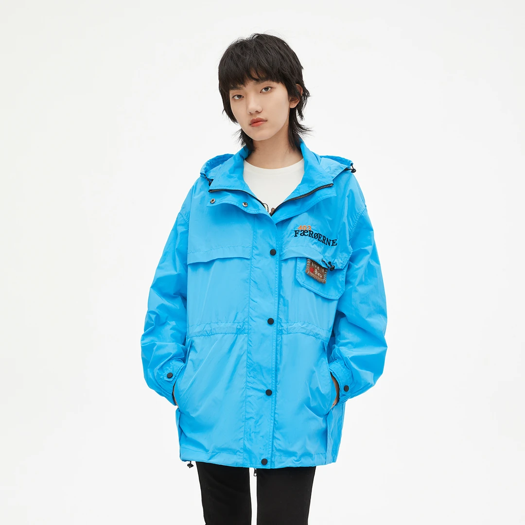 商场同款URLAZH有兰新款休闲宽松连帽风衣外套女LM3OW021