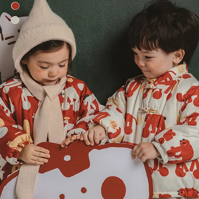 拜年服棉服秋冬季衣服婴幼儿冬季宝宝外套童装婴儿汉服套装棉内胆