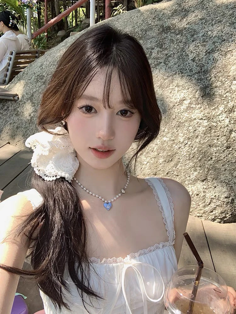夏日蕾丝发圈女大肠圈绑发2024新款高级感头绳发饰头饰韩系头花