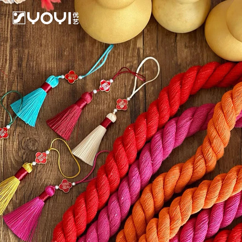 【优艺】新年福字流苏手工DIY材料福桶福扇装饰品挂饰花艺包装材料