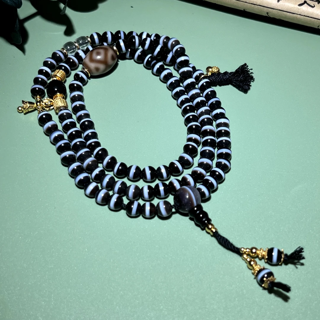 扶摇臻选 | 金刚369-108药师玛瑙多圈锁骨链6mm+