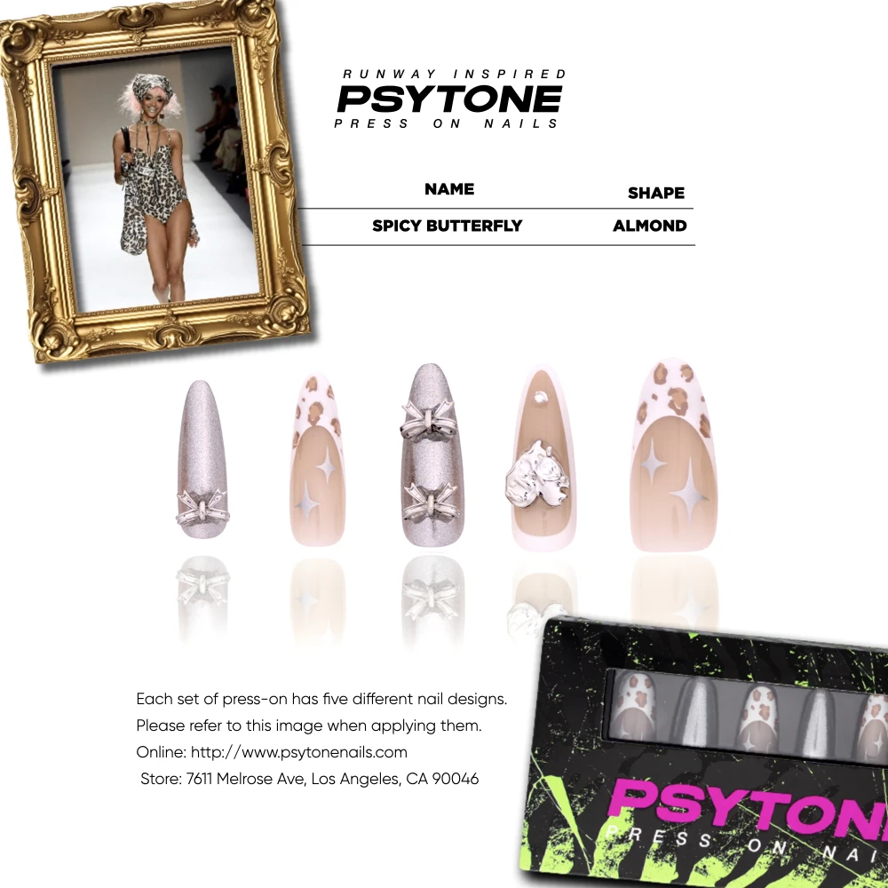 幻调金色麻辣蝴蝶insSpicyButterfly|1148指甲贴哑光冰透雾面爆闪