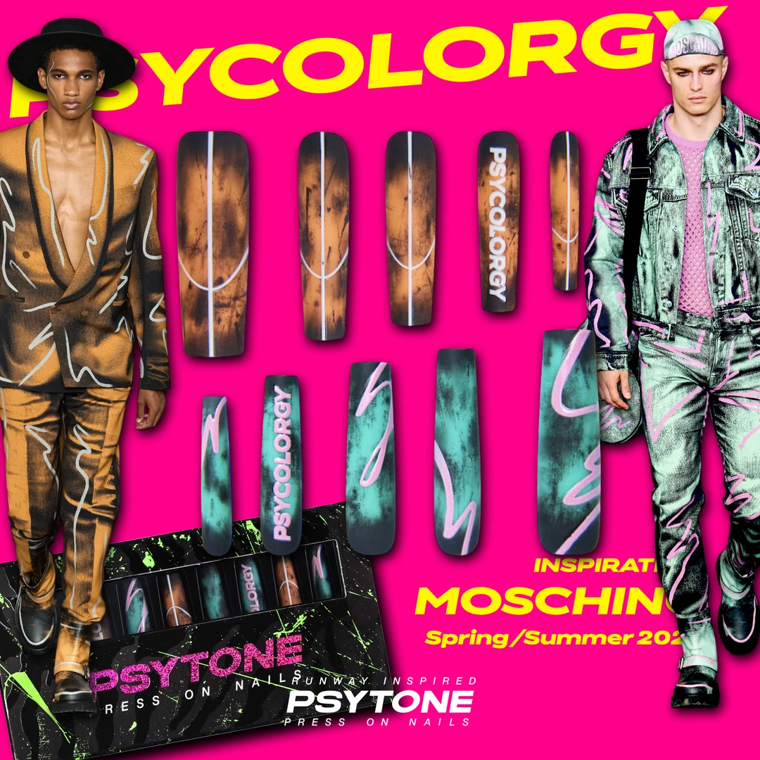 幻调PSYCOLORGY 色因 l 设计师款JOJO风鸳鸯欧美长款穿戴美甲1039