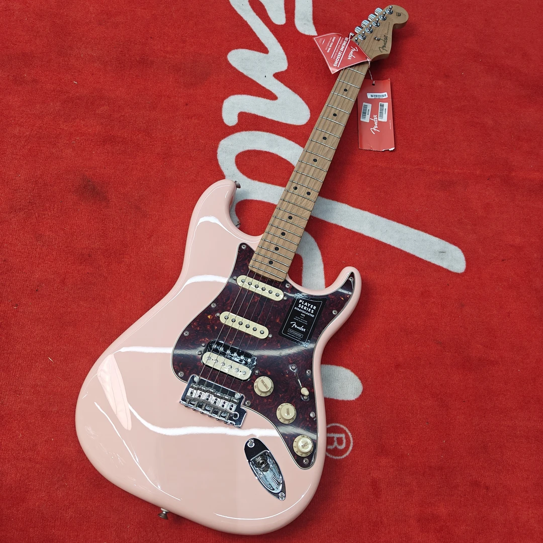 特价Fender芬达电吉他DE墨玩烤枫木琴颈贝壳粉0144522556