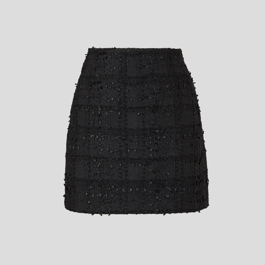 LUYU鲁遇设计师款小众时尚气质轻奢秋冬简约小香风半身裙LYA3B538