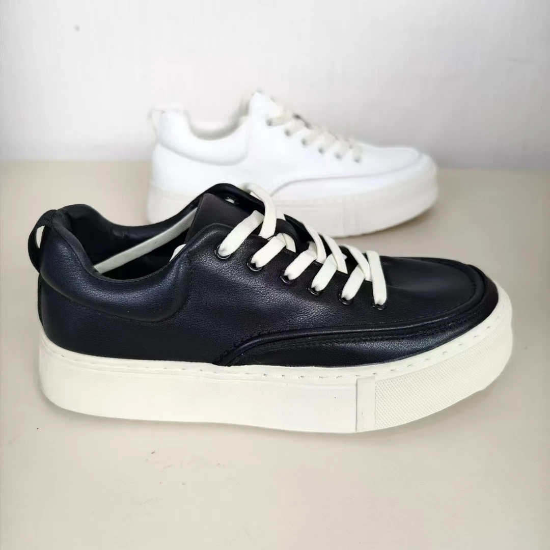 [6921-1]男款时尚百搭低帮系带厚底板鞋休闲鞋