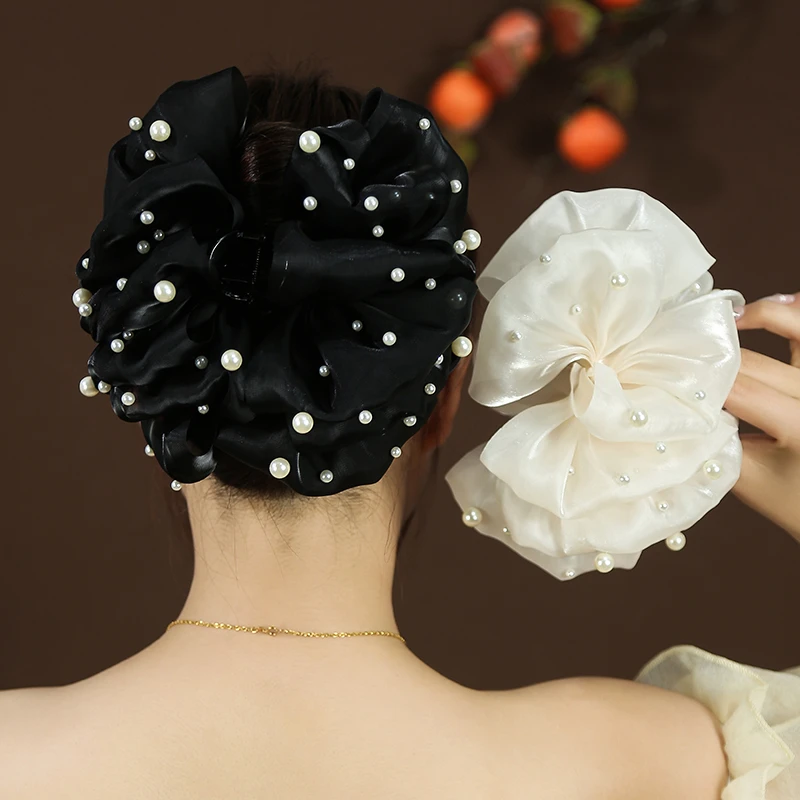 新款高档头发夹子云朵泡泡抓夹后脑勺抓夹头花高级感发夹发卡发饰