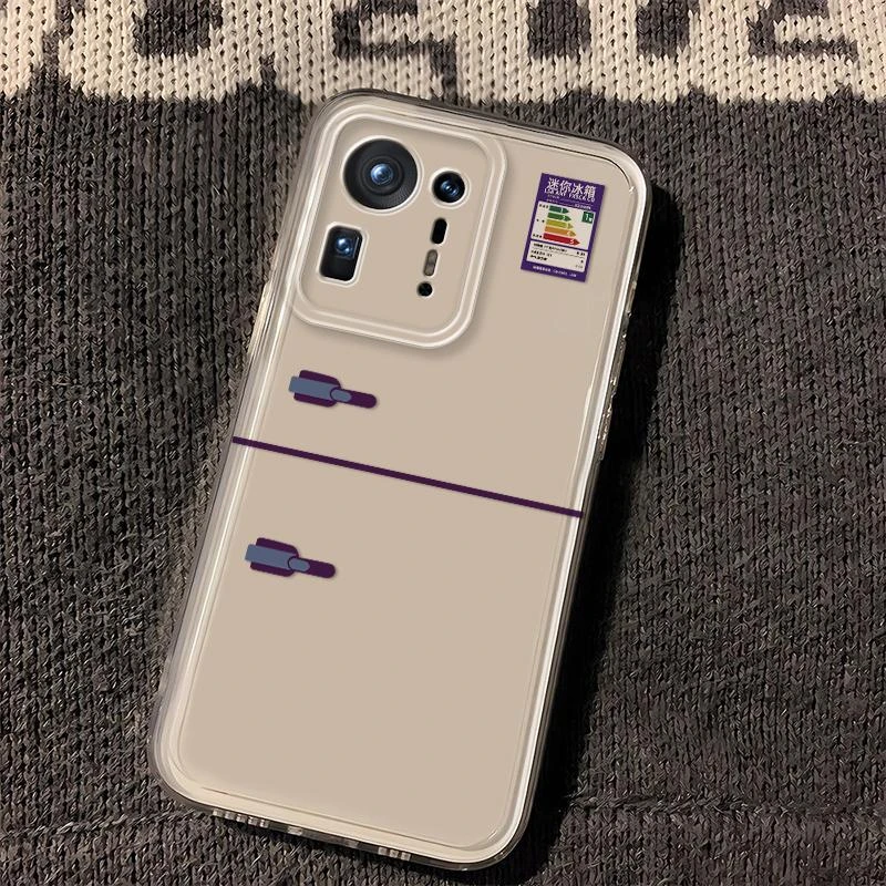 小米mix4网红新款创意冰箱透明手机壳小众爆款高级防摔保护套男女