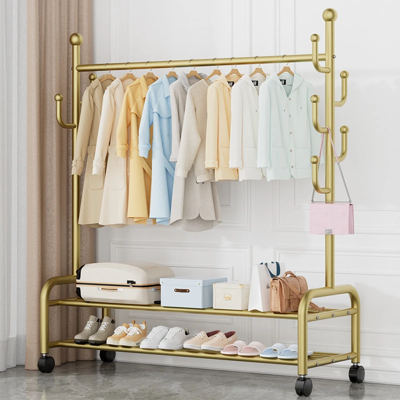 2023款升级加粗晾衣架落地立式衣帽架挂衣架落地衣架衣服架网红款