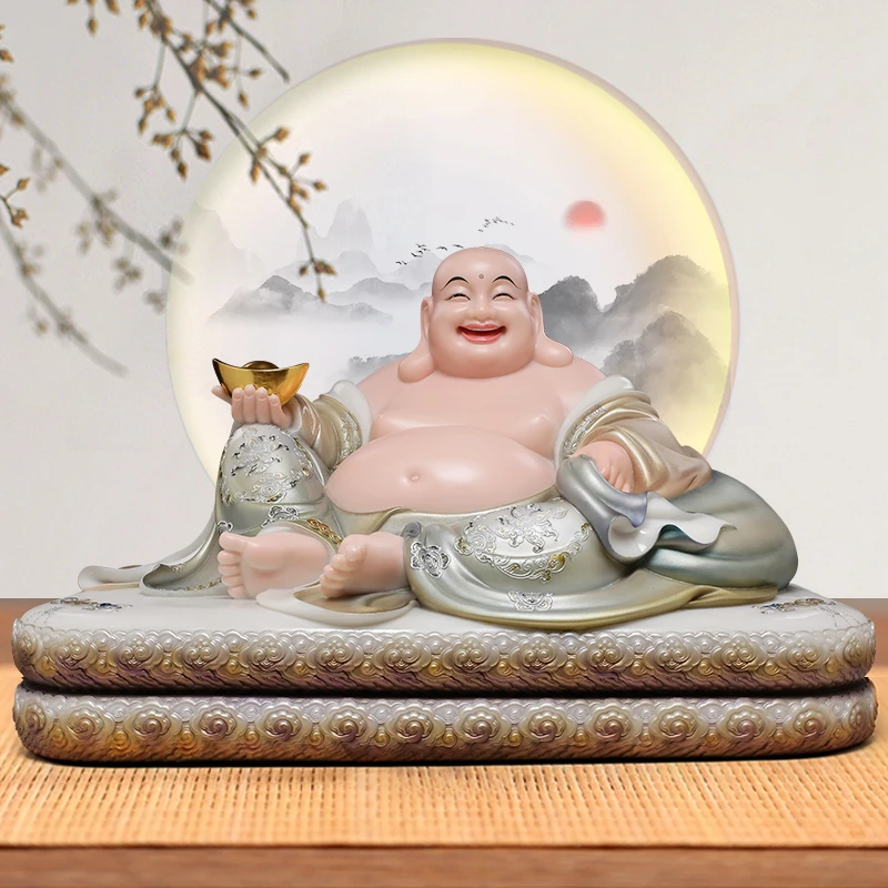 拿元宝弥勒家居公司摆件