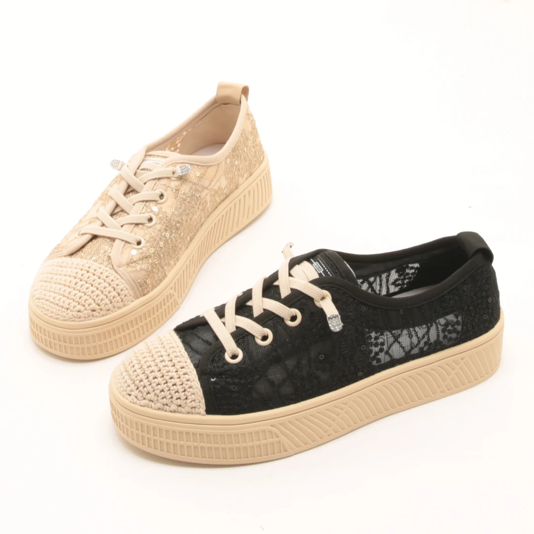 3912夏季新款松紧一脚蹬单鞋女蕾丝透气网面渔夫鞋百搭休闲板鞋