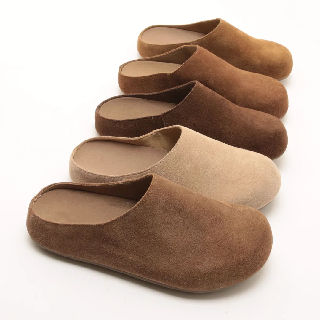 5129春秋新款平底勃肯拖鞋小厚底单鞋舒适休闲复古包头拖软底女鞋