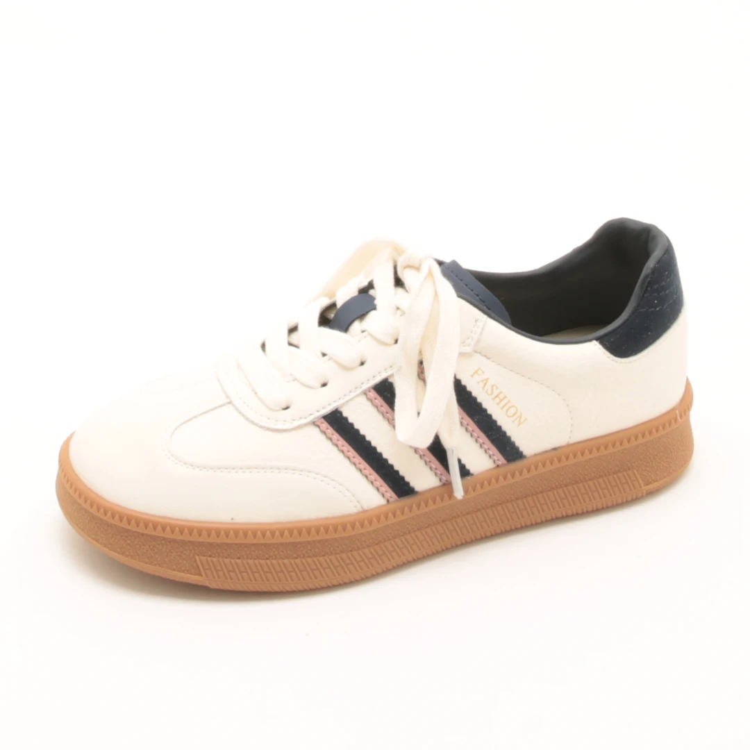 4731秋季新款真皮平底德训鞋时尚休闲鞋运动平跟板鞋小白女鞋