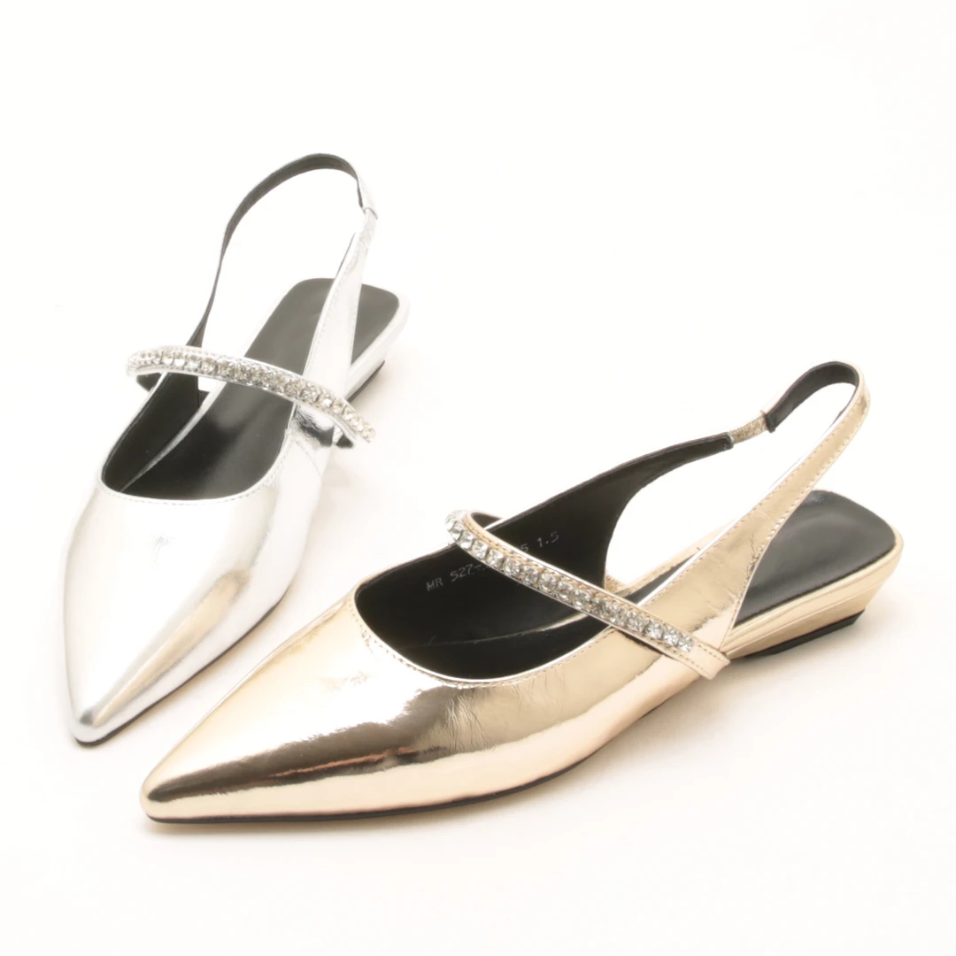 3623夏季新款真皮后空半凉鞋尖头玛丽珍鞋百搭低跟时装气质女鞋