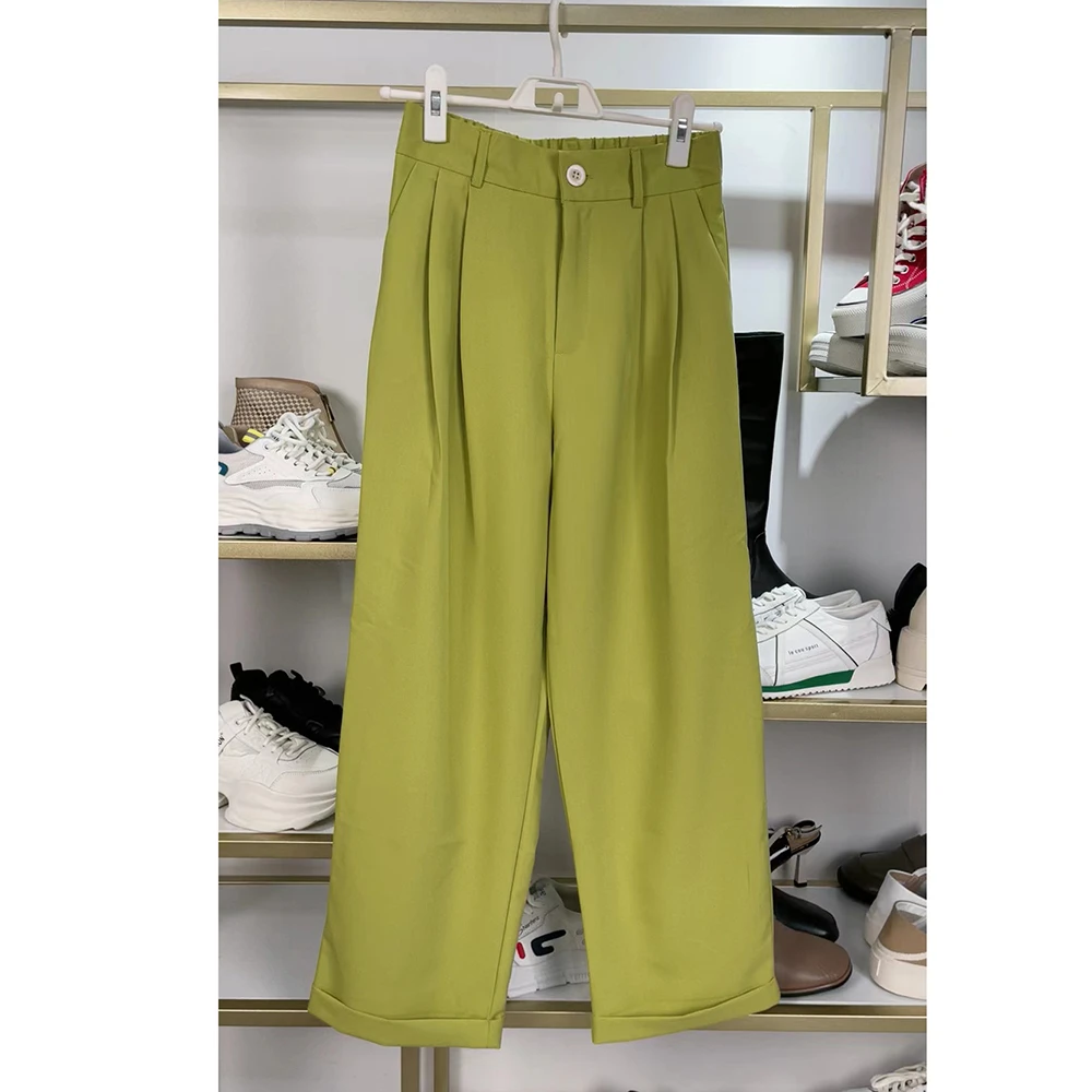 “tr男友裤”小阔腿休闲西裤松紧腰女裤子k2301