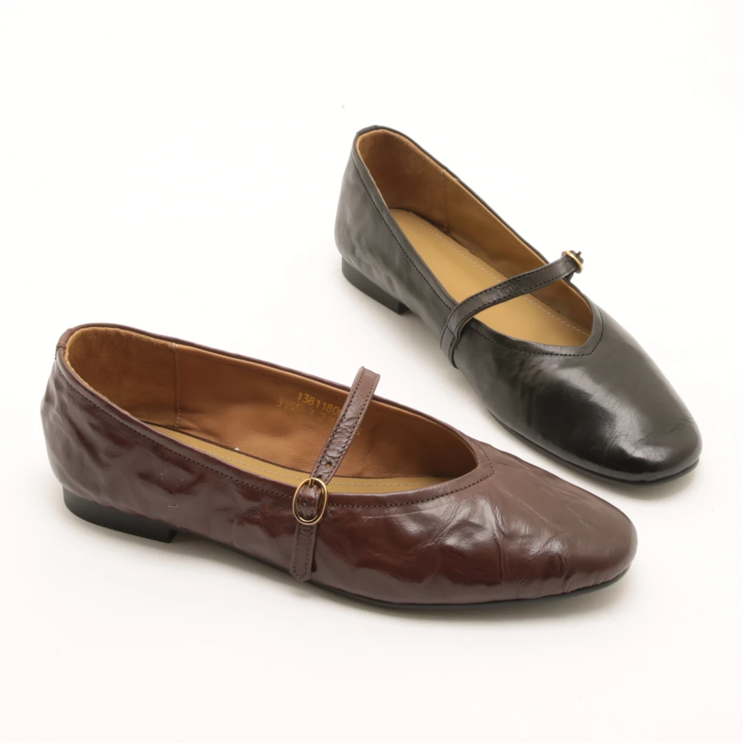 5027秋季新款圆头低跟浅口百搭单鞋女松紧一字带软底玛丽珍鞋