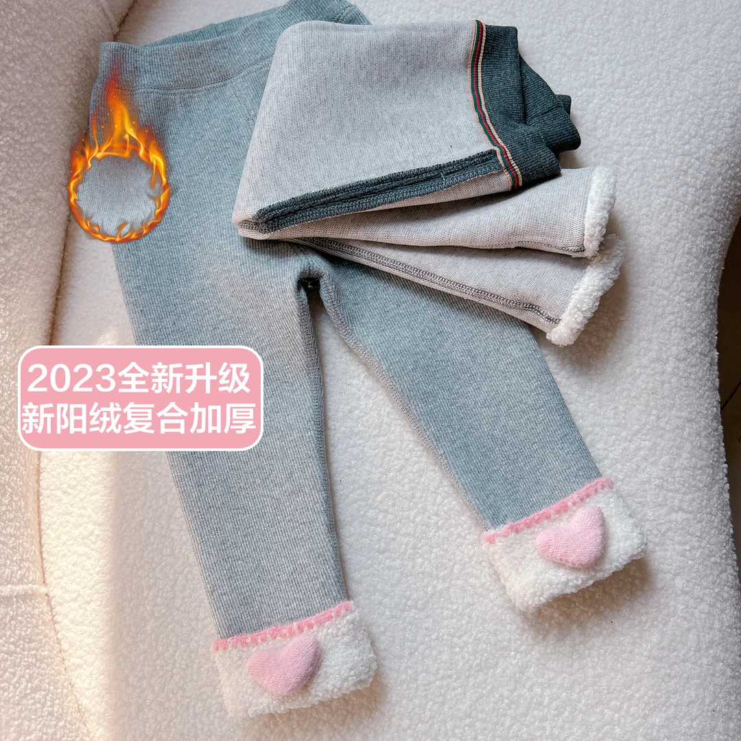 儿童厚裤子童装女童宝宝加厚保暖卡通冬季保暖女宝打底裤231025