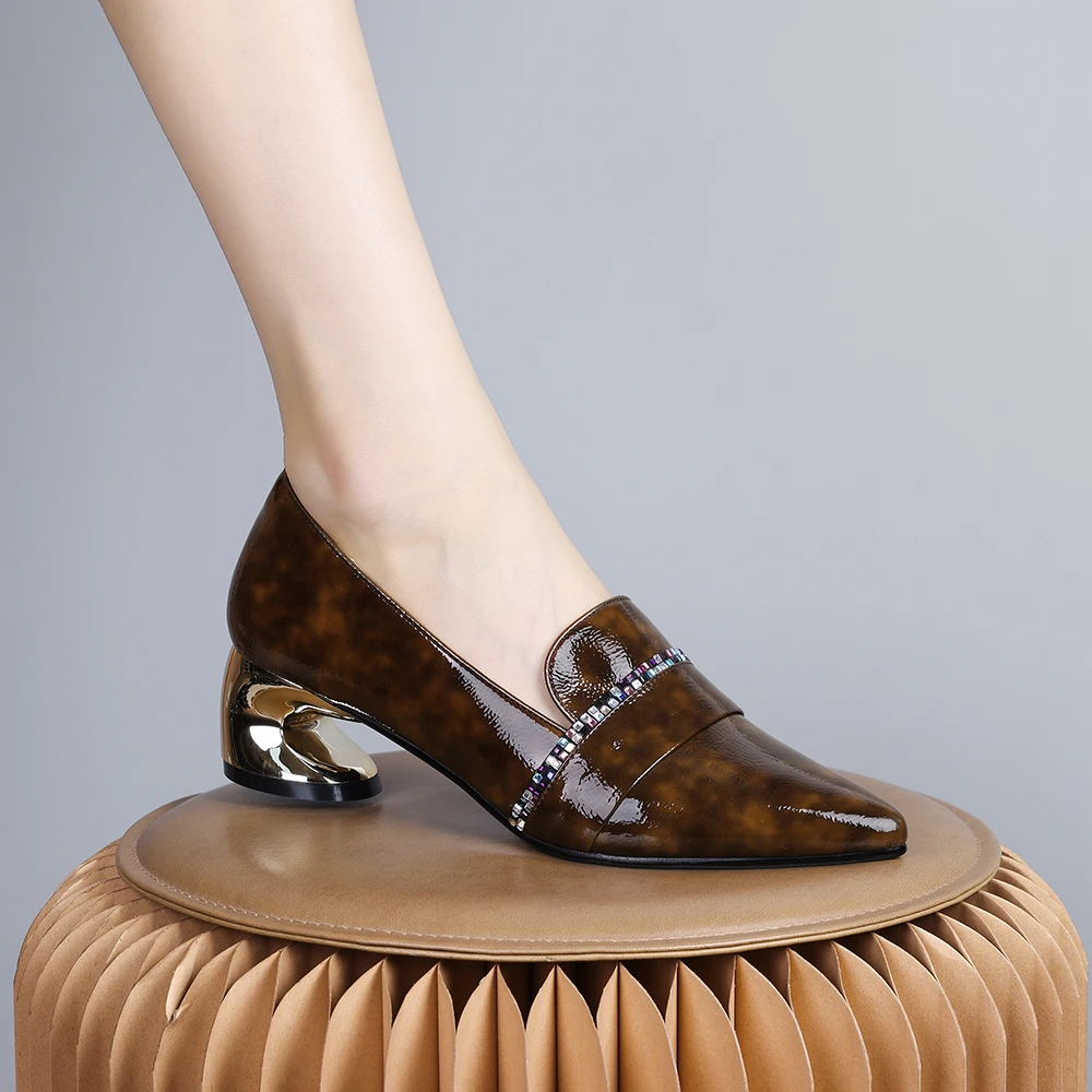 2024年新款欧美气质复古通勤工作鞋软底舒适不累脚尖头女单鞋0208